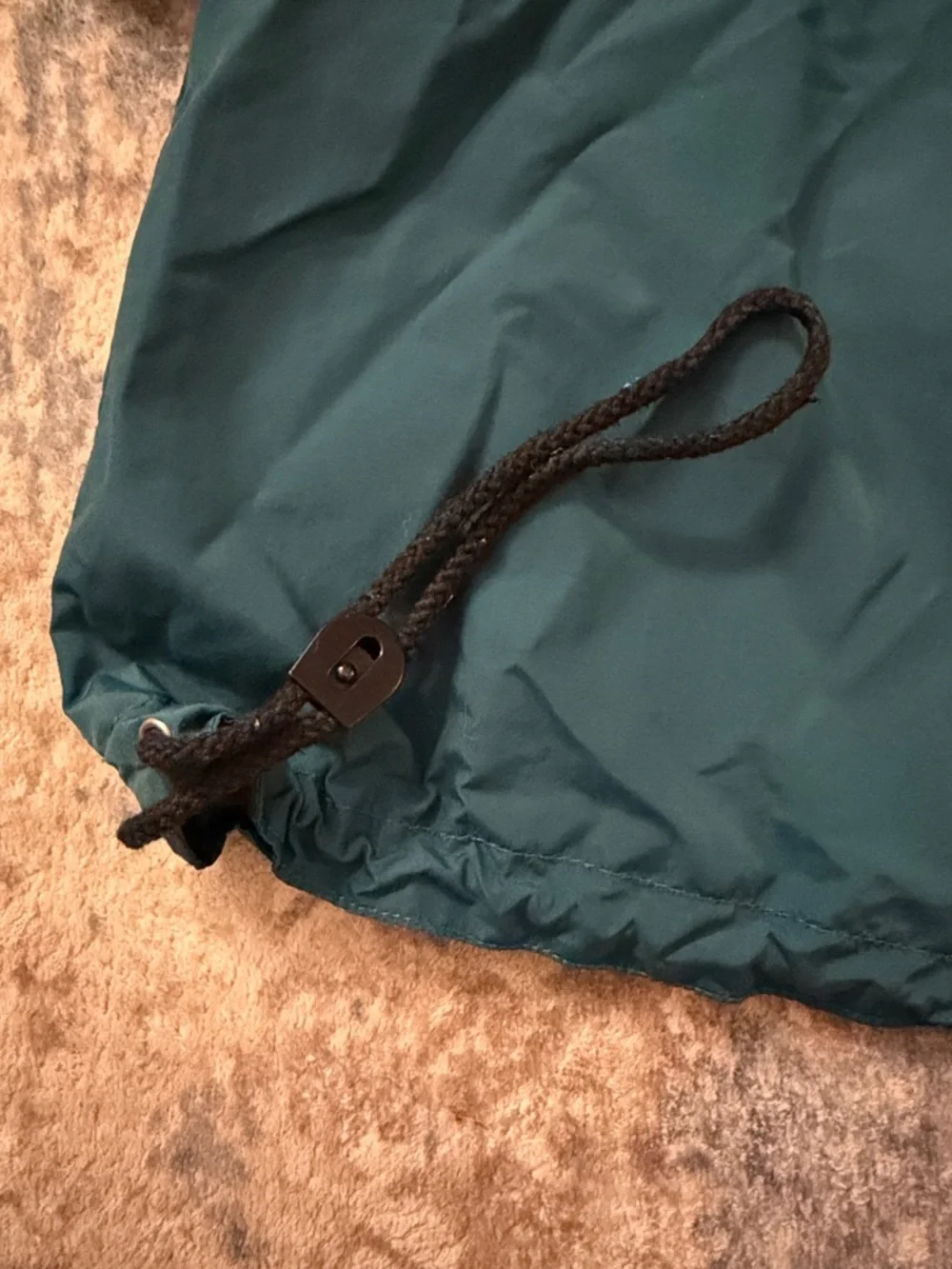 Vintage CB Sports Anorak Jacket XXXL Green Black Pullover Hooded - Picture 9 of 12